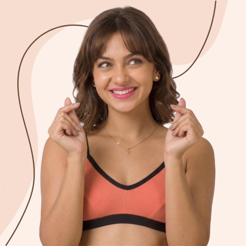 Cotton-Rich Full Coverage Sports Bra For Women