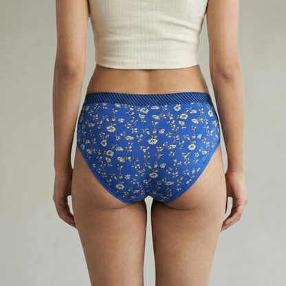 Cotton-Rich Low-Rise Printed Bikini Panty For Women