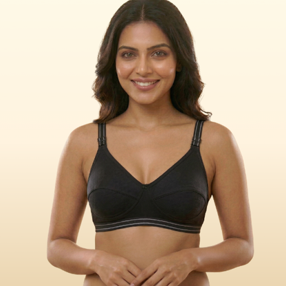 Cotton-Rich Non-Padded Full Coverage Everyday Bra for Women