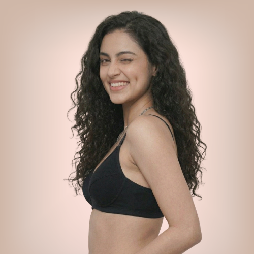 Cotton-Rich Full Coverage Padded Bra For Women