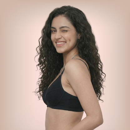 Cotton-Rich Full Coverage Padded Bra For Women