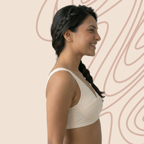 Cotton-Rich Full Coverage Double-Layered Solid Sports Bra For Women