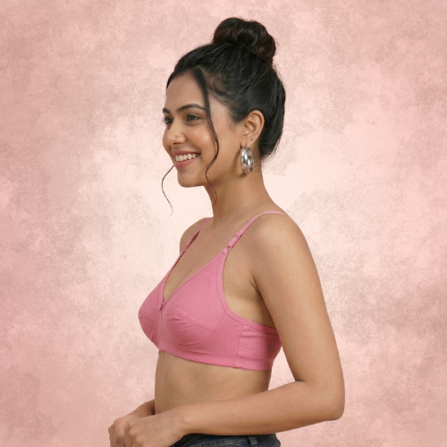 Cotton Rich Non-Padded Full Coverage Everyday Bra for Women
