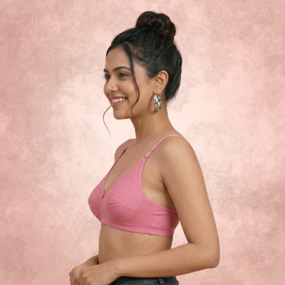 Cotton Rich Non-Padded Full Coverage Everyday Bra for Women