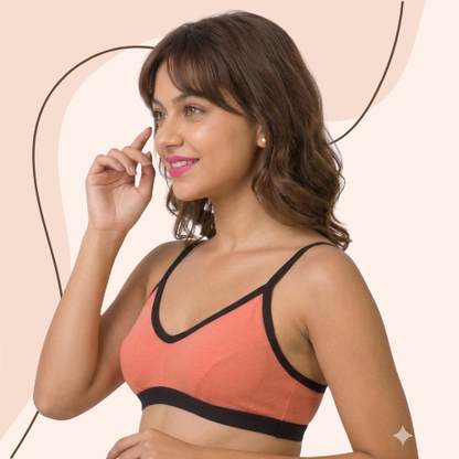 Cotton-Rich Full Coverage Sports Bra For Women