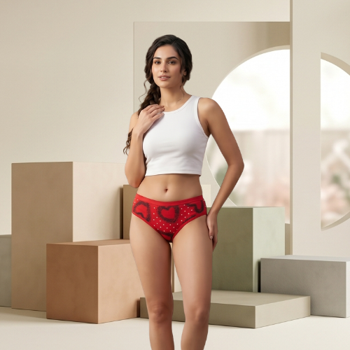 Cotton-Rich Mid-Waist Hipster Panty For Women