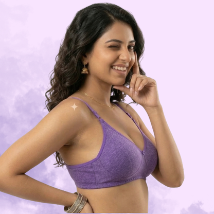 Cotton Rich Full Coverage Premium T-Shirt Bra For Women