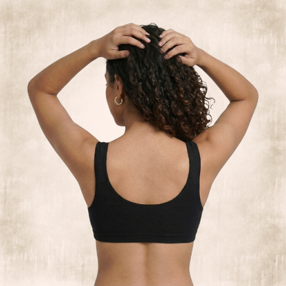 Cotton-Rich Full Coverage Solid Sports Bra For Women