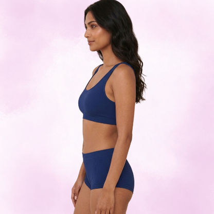 Cotton-Rich Full Coverage Everyday Lingerie Set For Women