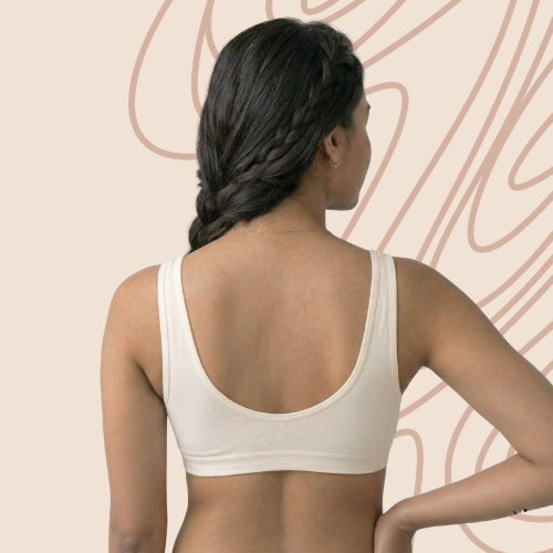 Cotton-Rich Full Coverage Double-Layered Solid Sports Bra For Women