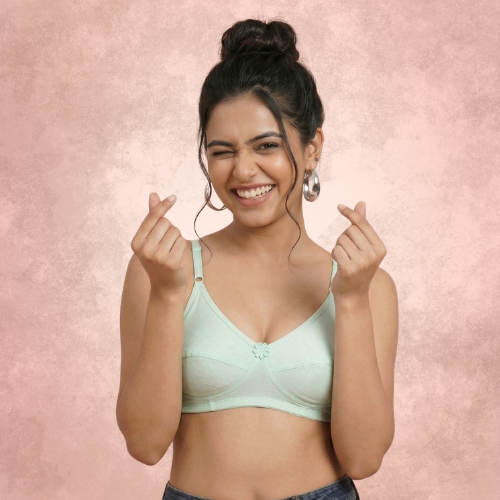 Cotton Rich Non-Padded Full Coverage Everyday Bra for Women