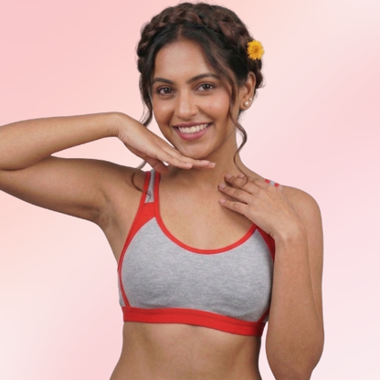 Cotton-Rich Full Coverage Sports Bra For Women