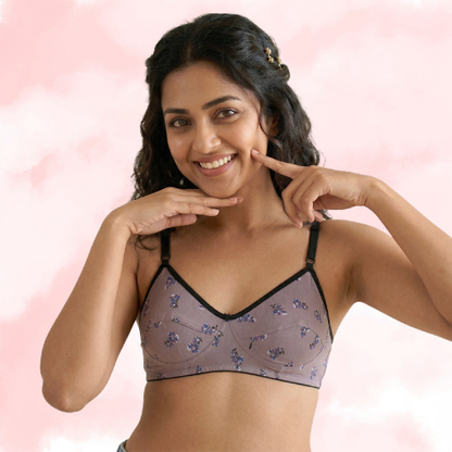 Cotton-Rich Non-Padded Full Coverage Everyday Bra for Women