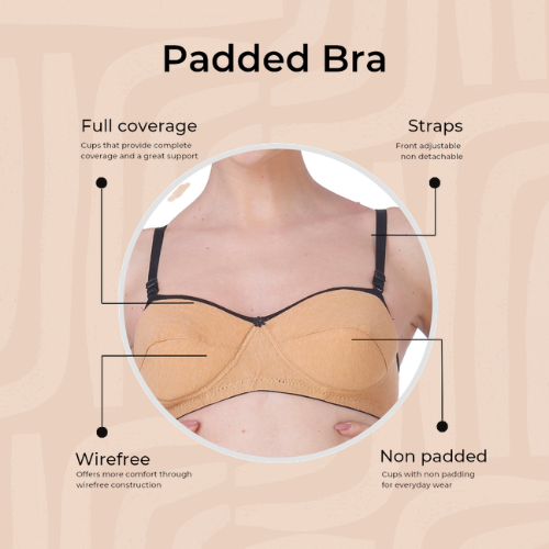 Cotton-Rich Lightly Padded Bra For Women