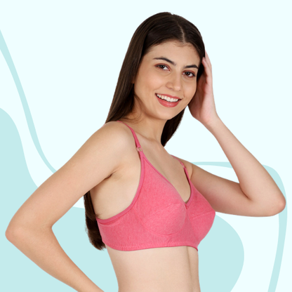 Cotton-Rich Non-Padded Full Coverage Everyday Bra for Women