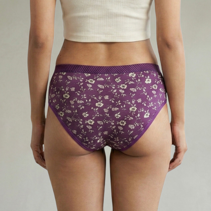 Cotton-Rich Low-Rise Printed Bikini Panty For Women