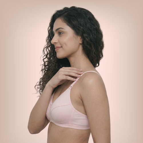Cotton-Rich Full Coverage Padded Bra For Women