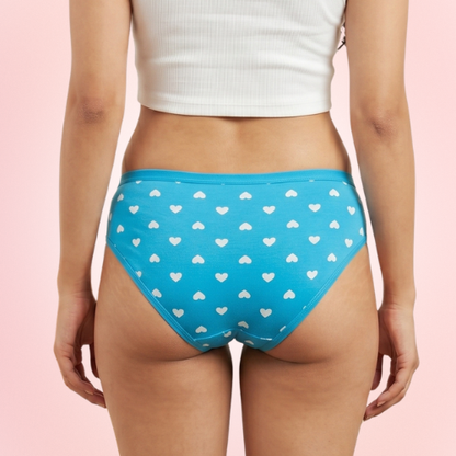 Cotton-Rich Low-Rise Printed Brief Panty For Women
