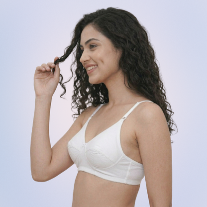 Cotton-Rich Non-Padded Full Coverage Everyday Bra for Women