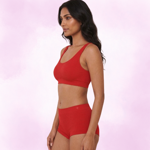 Cotton-Rich Full Coverage Everyday Lingerie Set For Women