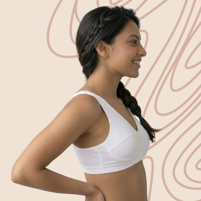 Cotton-Rich Full Coverage Double-Layered Solid Sports Bra For Women