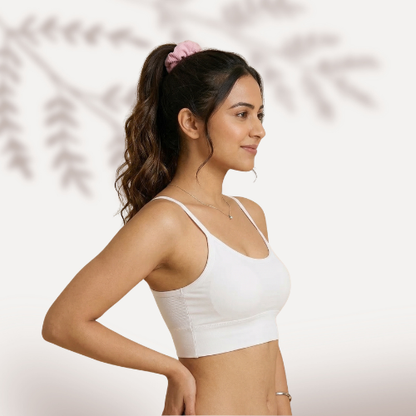 Cotton-Rich Full Coverage Padded Sports Bra For Women