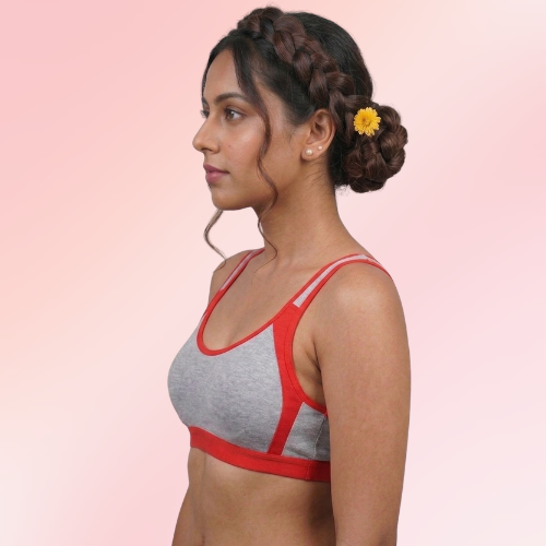 Cotton-Rich Full Coverage Sports Bra For Women