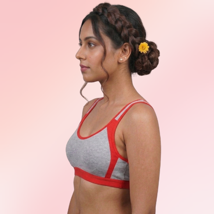 Cotton-Rich Full Coverage Sports Bra For Women