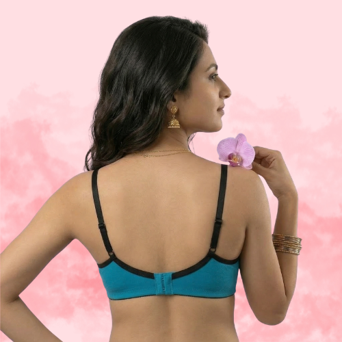 Cotton-Rich Full Coverage Solid T-Shirt Bra For Women