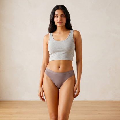 Lycra Mid-Rise Thong Panty For Women