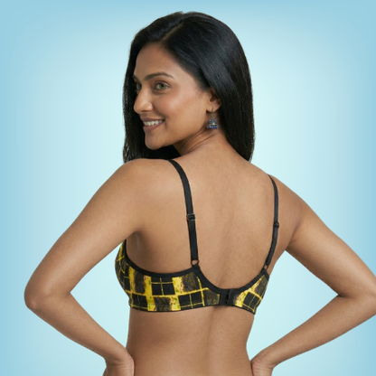 Cotton-Rich Full Coverage Solid Lightly Padded Bra For Women