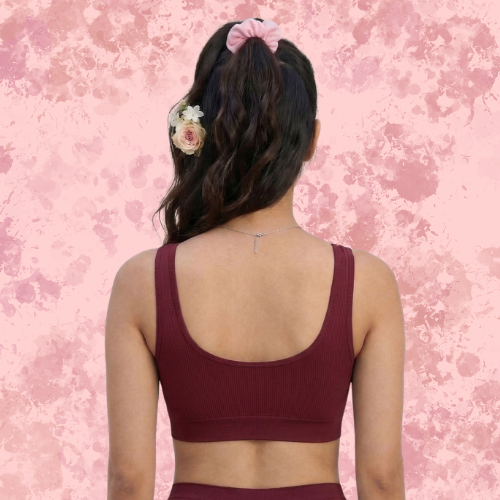 Spandex Full Coverage Solid Non-Padded Sports Bra For Women