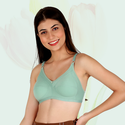 Cotton-Rich Non-Padded Full Coverage Everyday Bra for Women