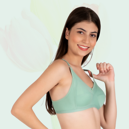 Cotton-Rich Non-Padded Full Coverage Everyday Bra for Women