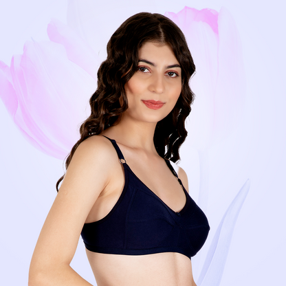 Cotton-Rich Non-Padded Full Coverage Everyday Bra for Women