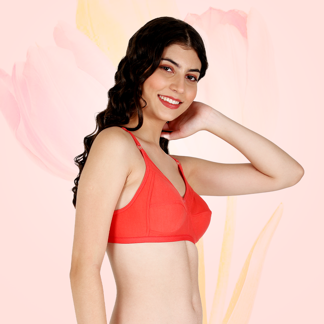 Cotton-Rich Non-Padded Full Coverage Everyday Bra for Women