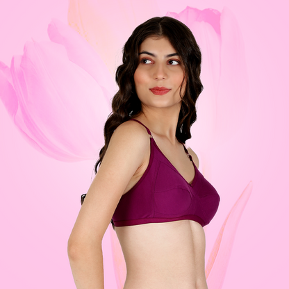 Cotton-Rich Non-Padded Full Coverage Everyday Bra for Women
