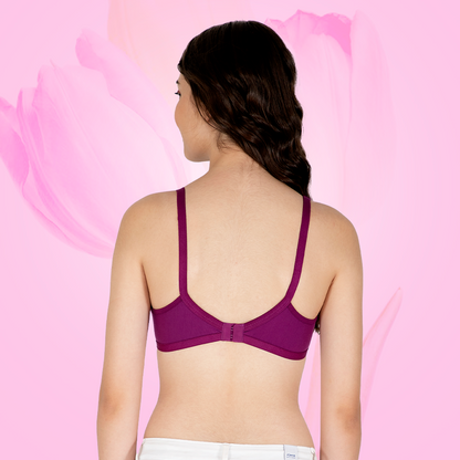 Cotton-Rich Non-Padded Full Coverage Everyday Bra for Women