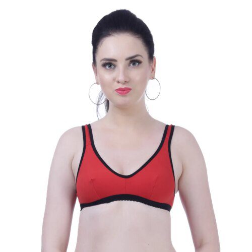 Lace-Trimmed Double Layered Bra